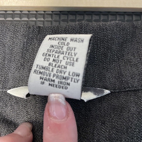 Cambridge Dry Goods Black Smock Short Dress Denim Jacket 3/4 Sleeve XL - Picture 8 of 9